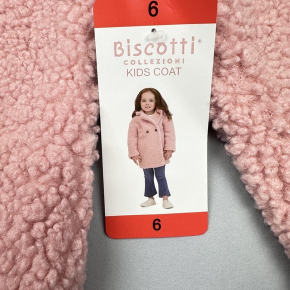 Biscotti Collezioni Kids Coat‎ Girls 6 Pink Sherpa Teddy Fleece Jacket New Gift - Picture 3 of 12